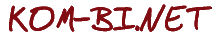 Der Schriftzug "KOM-BI.NET" in Schreibschrift